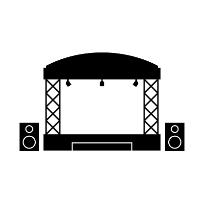Concert stage icon simple design. Vector eps10